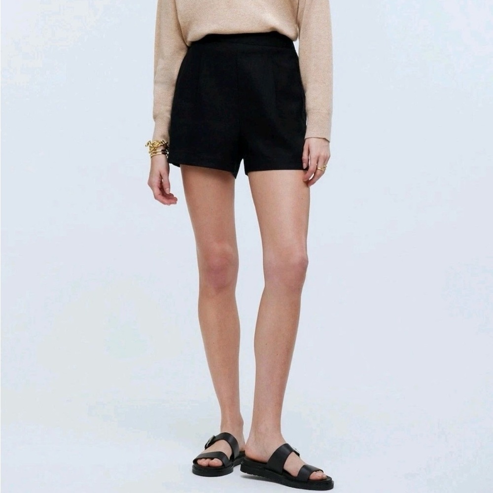 Madewell Clean Pull On Linen High Rise Shorts